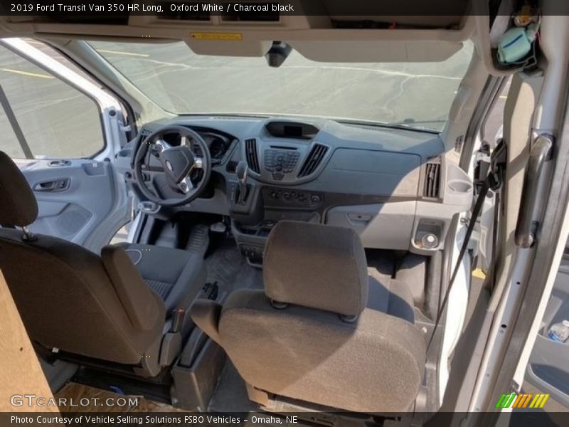 Oxford White / Charcoal black 2019 Ford Transit Van 350 HR Long