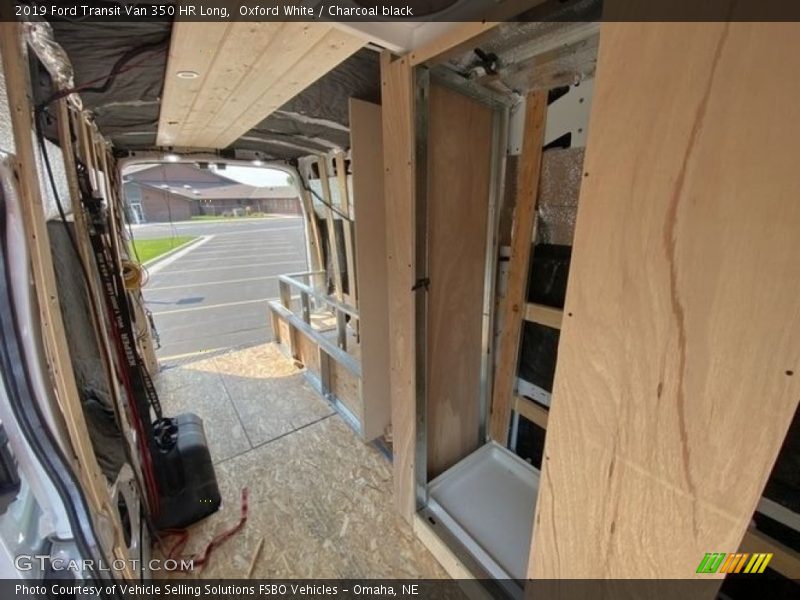 Oxford White / Charcoal black 2019 Ford Transit Van 350 HR Long