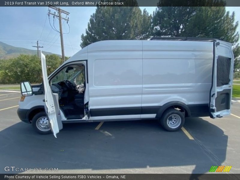 Oxford White / Charcoal black 2019 Ford Transit Van 350 HR Long