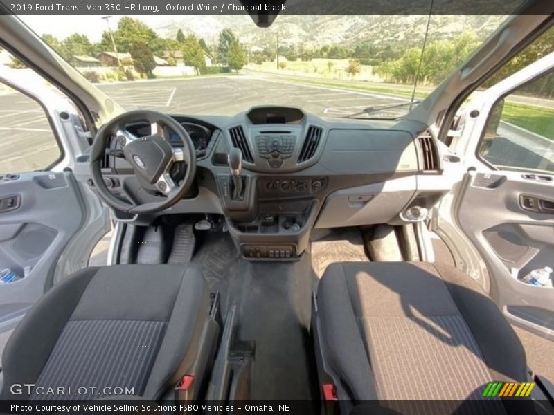 Oxford White / Charcoal black 2019 Ford Transit Van 350 HR Long