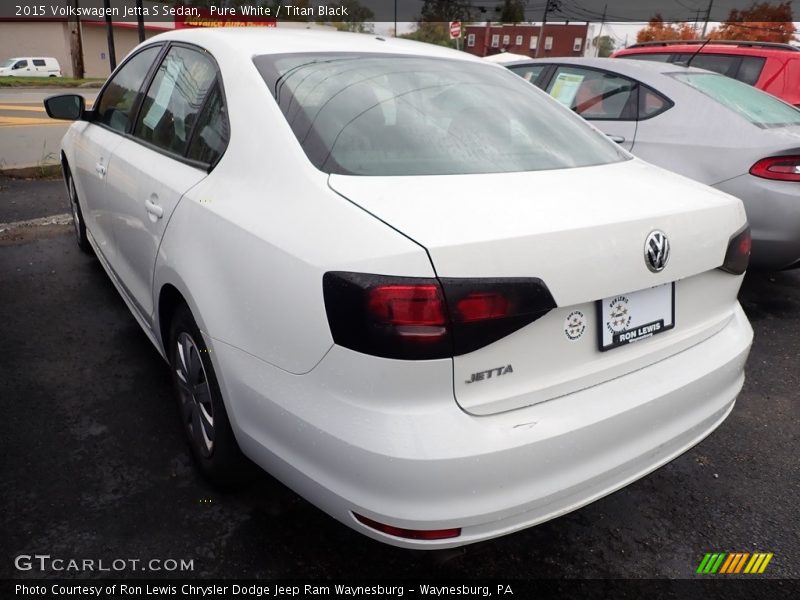 Pure White / Titan Black 2015 Volkswagen Jetta S Sedan