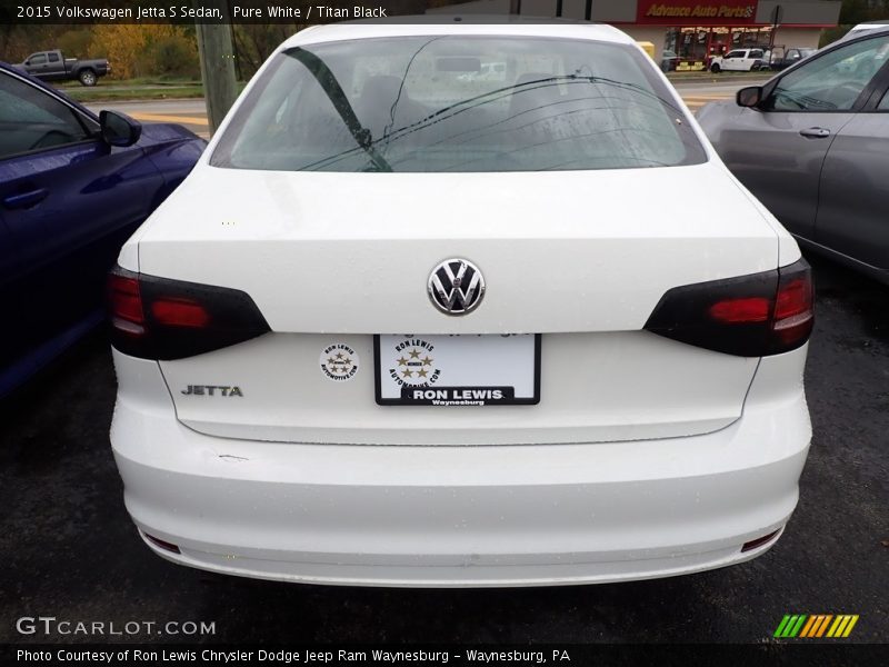Pure White / Titan Black 2015 Volkswagen Jetta S Sedan