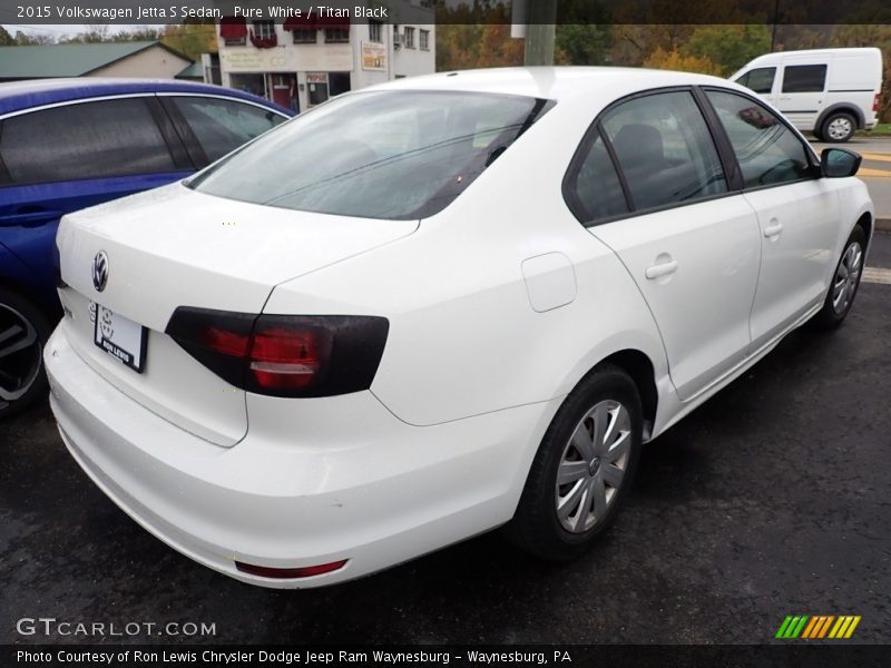 Pure White / Titan Black 2015 Volkswagen Jetta S Sedan