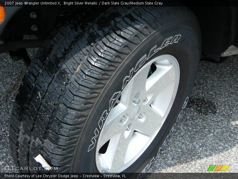 Bright Silver Metallic / Dark Slate Gray/Medium Slate Gray 2007 Jeep Wrangler Unlimited X