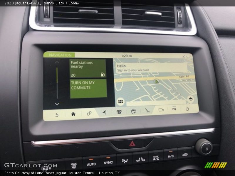 Navigation of 2020 E-PACE 