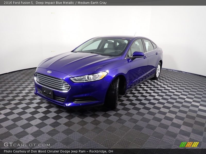 Deep Impact Blue Metallic / Medium Earth Gray 2016 Ford Fusion S