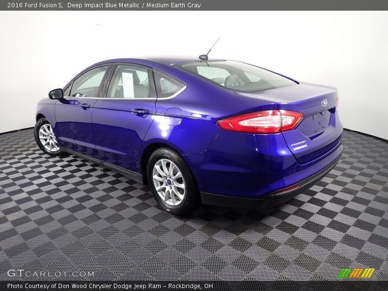 Deep Impact Blue Metallic / Medium Earth Gray 2016 Ford Fusion S