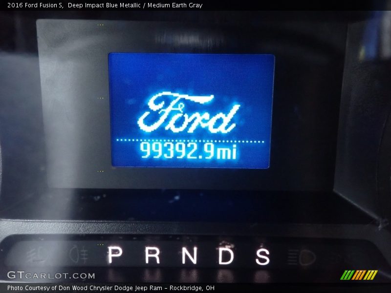 Deep Impact Blue Metallic / Medium Earth Gray 2016 Ford Fusion S