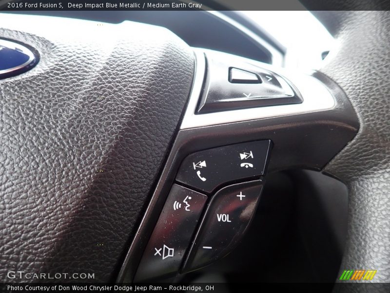 Deep Impact Blue Metallic / Medium Earth Gray 2016 Ford Fusion S