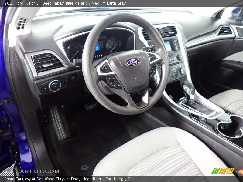 Deep Impact Blue Metallic / Medium Earth Gray 2016 Ford Fusion S