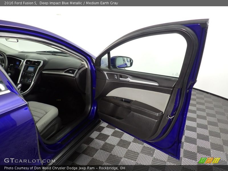 Deep Impact Blue Metallic / Medium Earth Gray 2016 Ford Fusion S