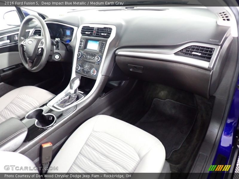Deep Impact Blue Metallic / Medium Earth Gray 2016 Ford Fusion S