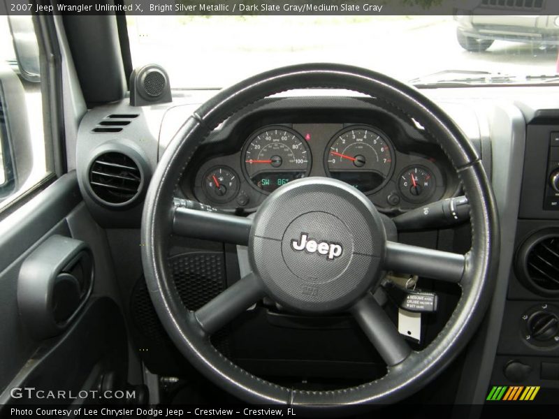 Bright Silver Metallic / Dark Slate Gray/Medium Slate Gray 2007 Jeep Wrangler Unlimited X