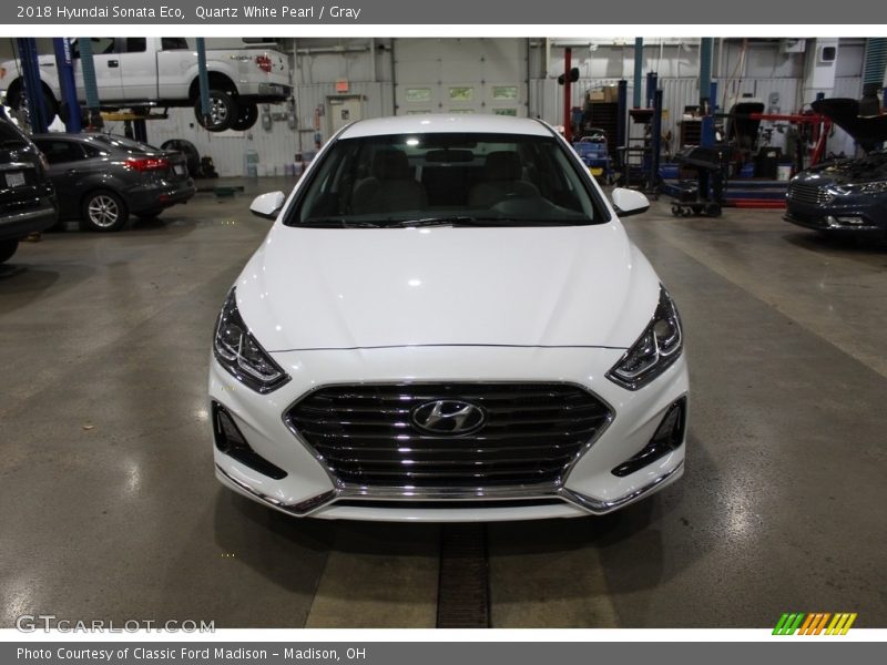 Quartz White Pearl / Gray 2018 Hyundai Sonata Eco