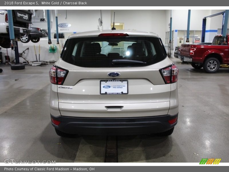 White Gold / Charcoal Black 2018 Ford Escape S
