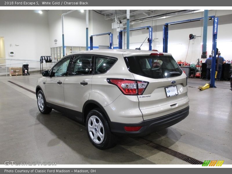 White Gold / Charcoal Black 2018 Ford Escape S