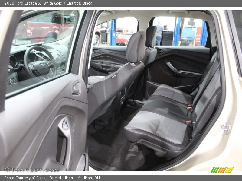 White Gold / Charcoal Black 2018 Ford Escape S