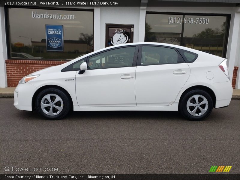 Blizzard White Pearl / Dark Gray 2013 Toyota Prius Two Hybrid