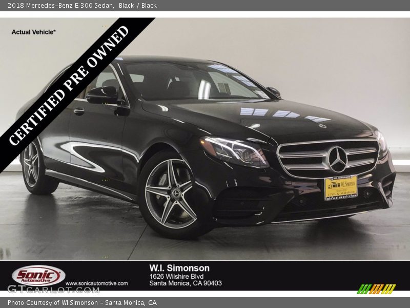 Black / Black 2018 Mercedes-Benz E 300 Sedan