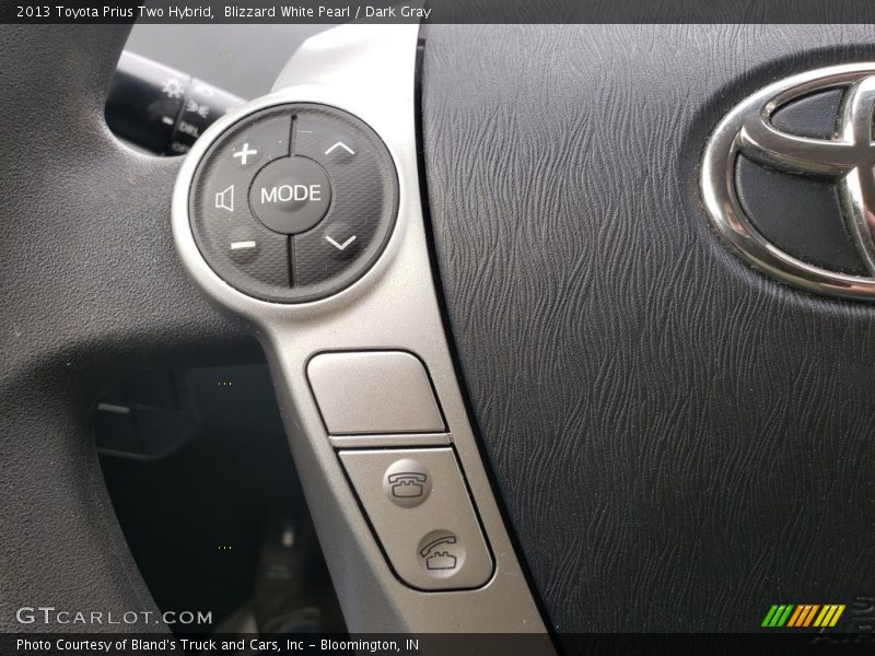 Blizzard White Pearl / Dark Gray 2013 Toyota Prius Two Hybrid