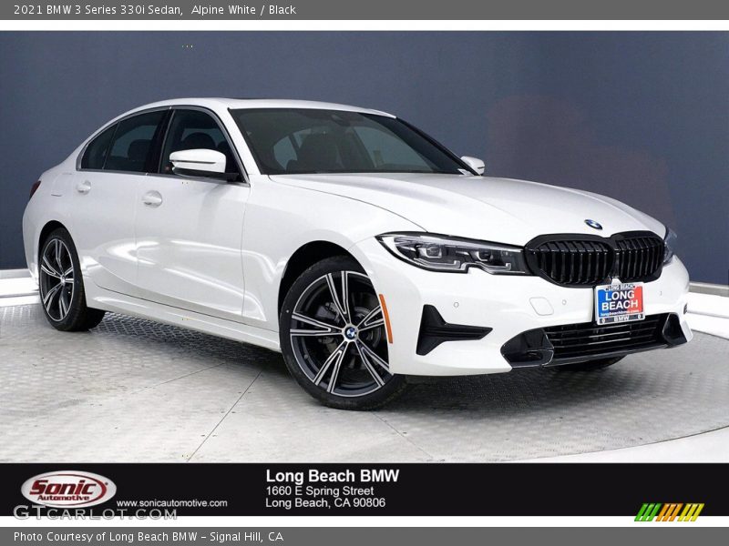 Alpine White / Black 2021 BMW 3 Series 330i Sedan