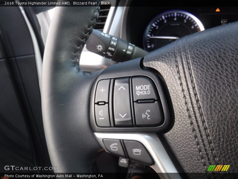 Blizzard Pearl / Black 2016 Toyota Highlander Limited AWD