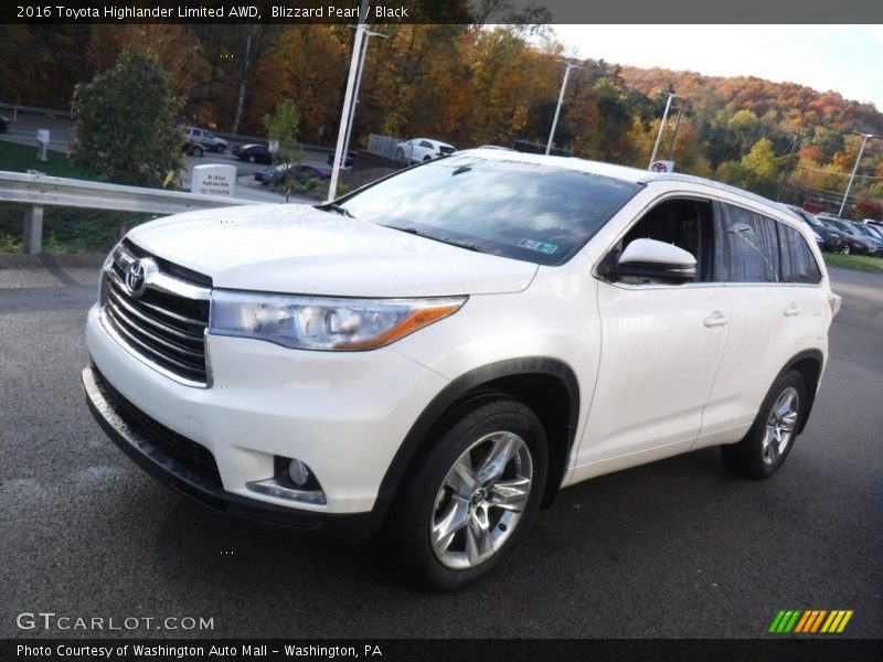 Blizzard Pearl / Black 2016 Toyota Highlander Limited AWD