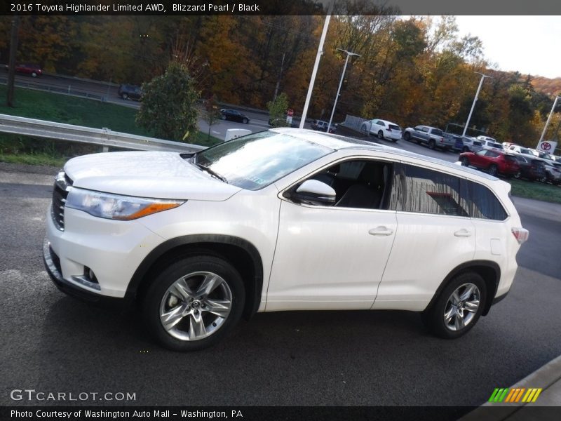 Blizzard Pearl / Black 2016 Toyota Highlander Limited AWD