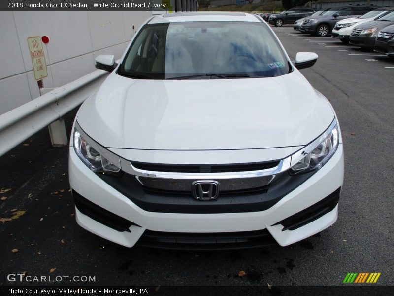 White Orchid Pearl / Ivory 2018 Honda Civic EX Sedan