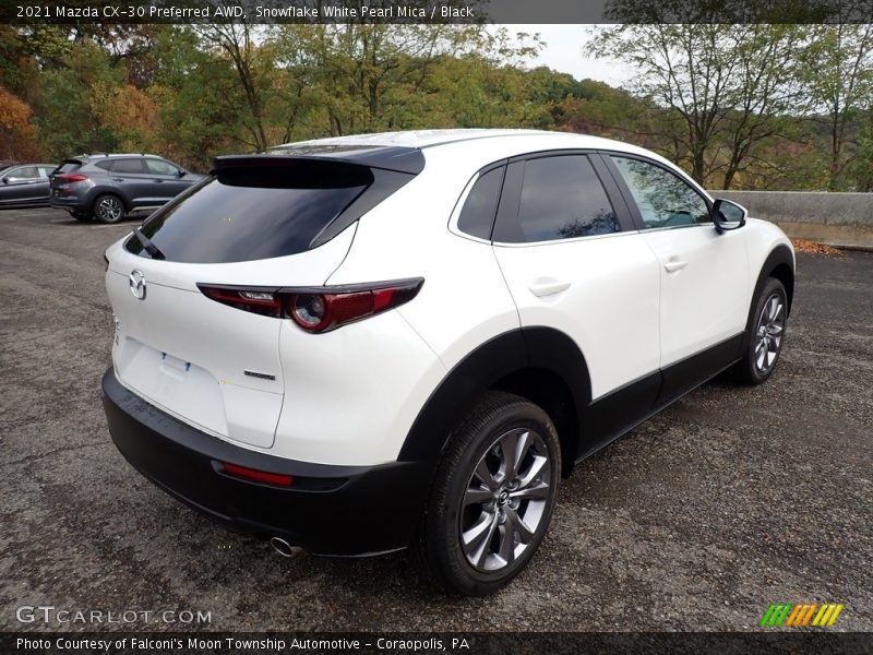 Snowflake White Pearl Mica / Black 2021 Mazda CX-30 Preferred AWD