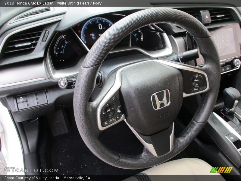 White Orchid Pearl / Ivory 2018 Honda Civic EX Sedan