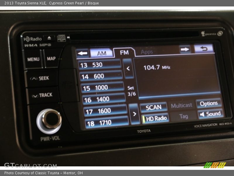 Cypress Green Pearl / Bisque 2013 Toyota Sienna XLE
