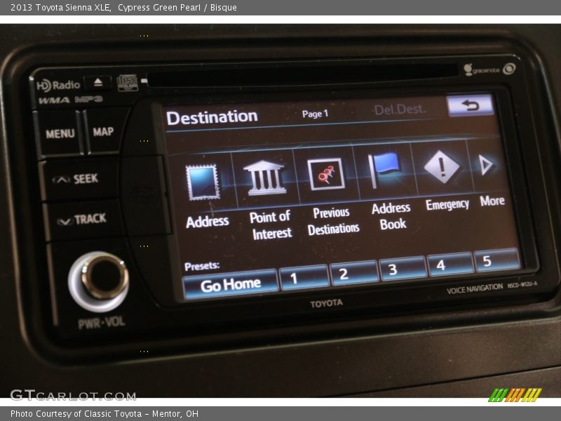 Cypress Green Pearl / Bisque 2013 Toyota Sienna XLE