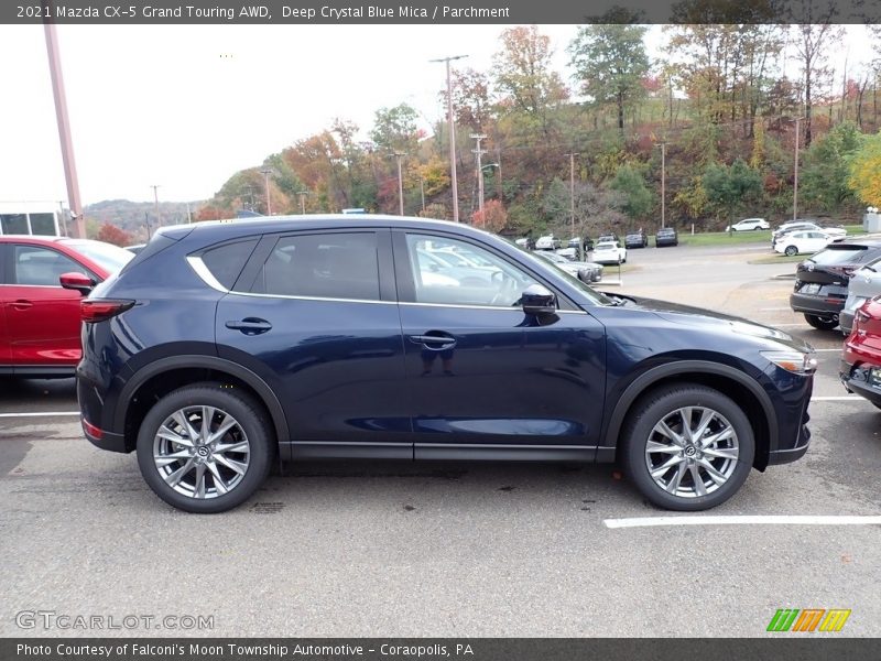 Deep Crystal Blue Mica / Parchment 2021 Mazda CX-5 Grand Touring AWD