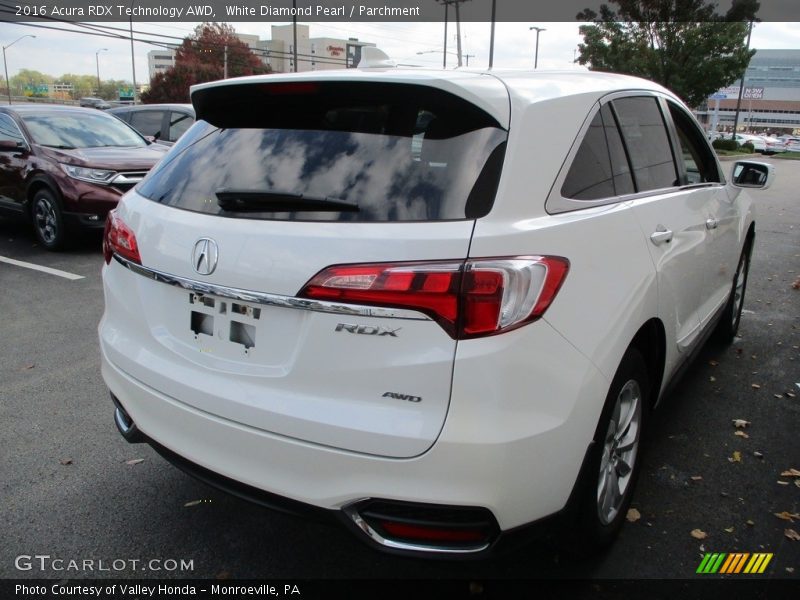 White Diamond Pearl / Parchment 2016 Acura RDX Technology AWD