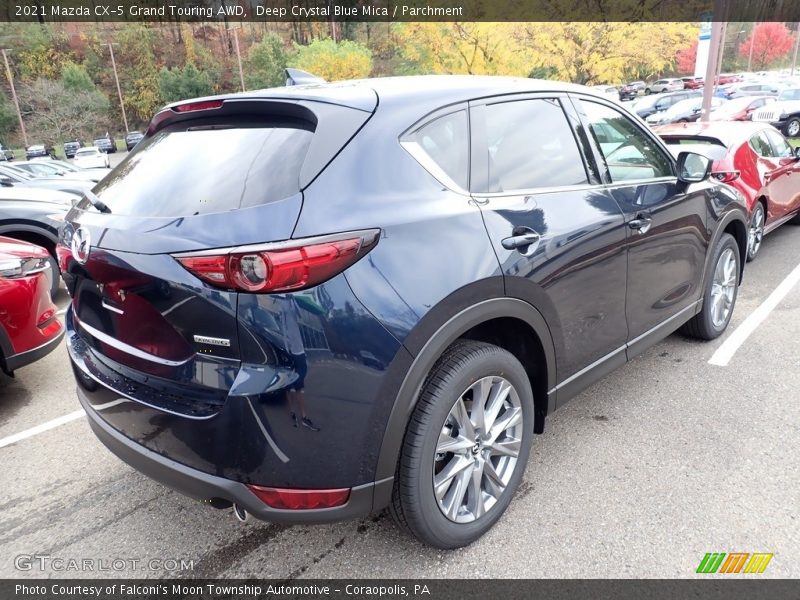 Deep Crystal Blue Mica / Parchment 2021 Mazda CX-5 Grand Touring AWD