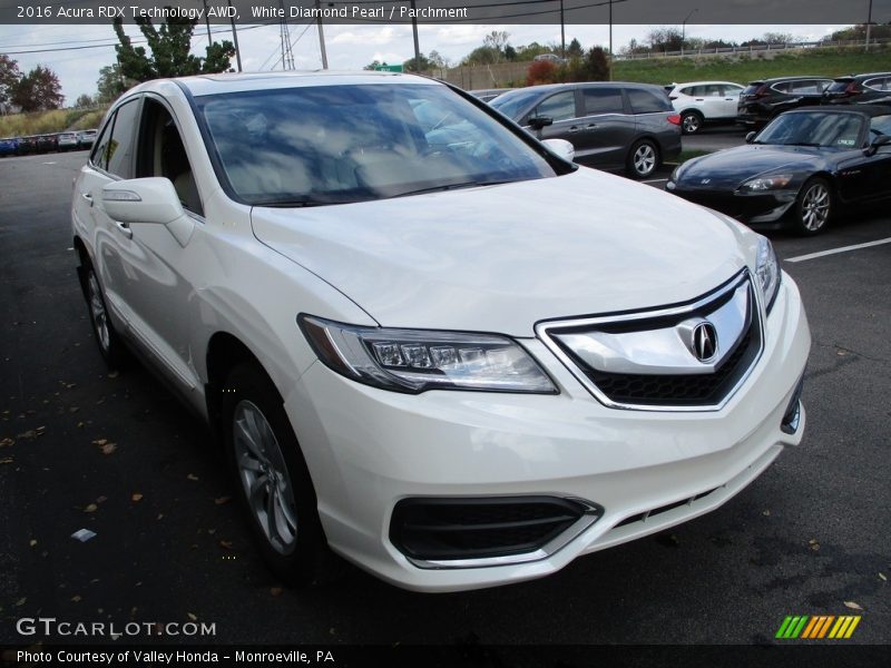 White Diamond Pearl / Parchment 2016 Acura RDX Technology AWD