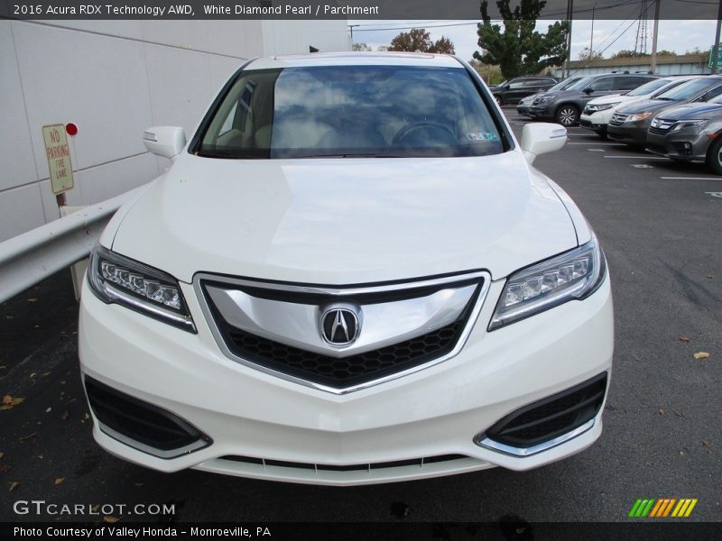 White Diamond Pearl / Parchment 2016 Acura RDX Technology AWD