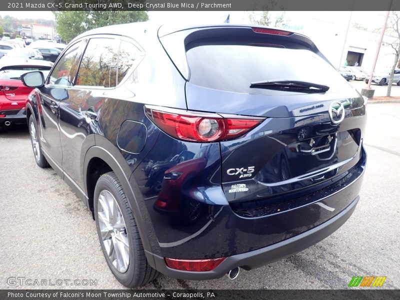 Deep Crystal Blue Mica / Parchment 2021 Mazda CX-5 Grand Touring AWD
