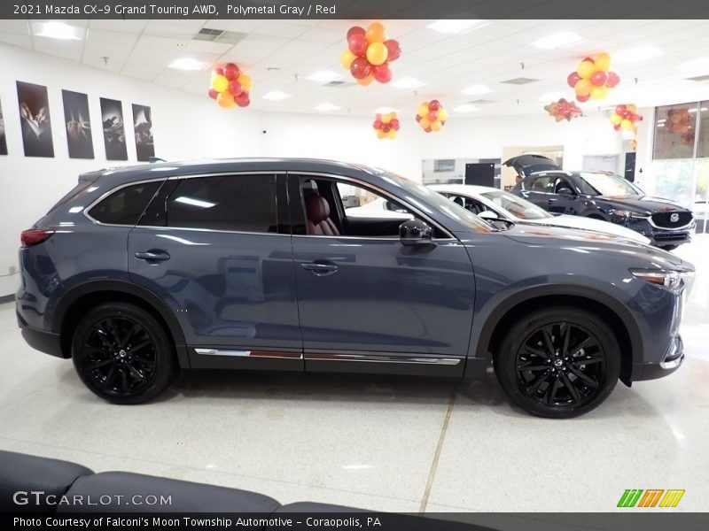 Polymetal Gray / Red 2021 Mazda CX-9 Grand Touring AWD