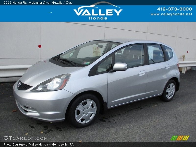 Alabaster Silver Metallic / Gray 2012 Honda Fit