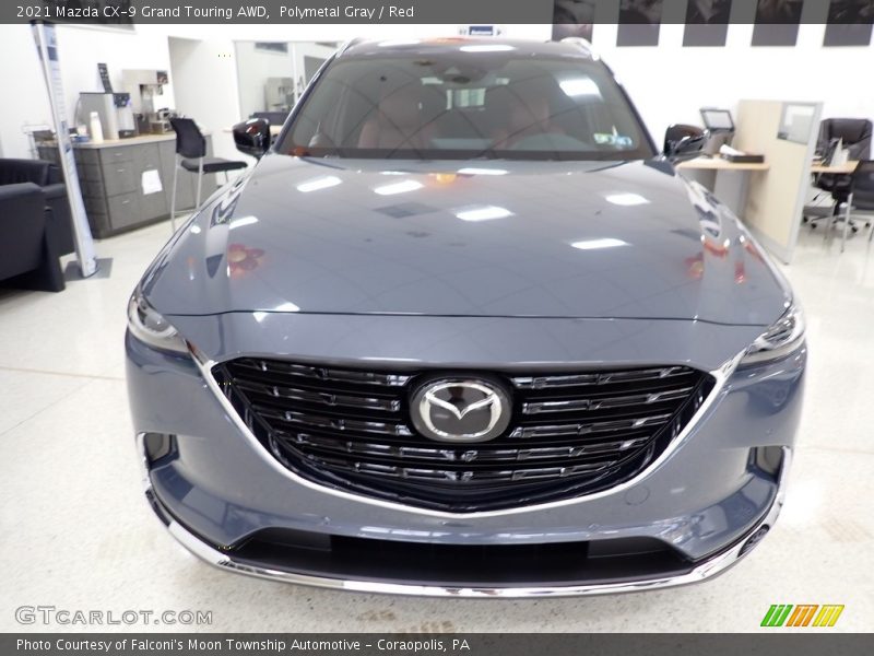 Polymetal Gray / Red 2021 Mazda CX-9 Grand Touring AWD