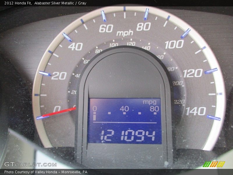 Alabaster Silver Metallic / Gray 2012 Honda Fit