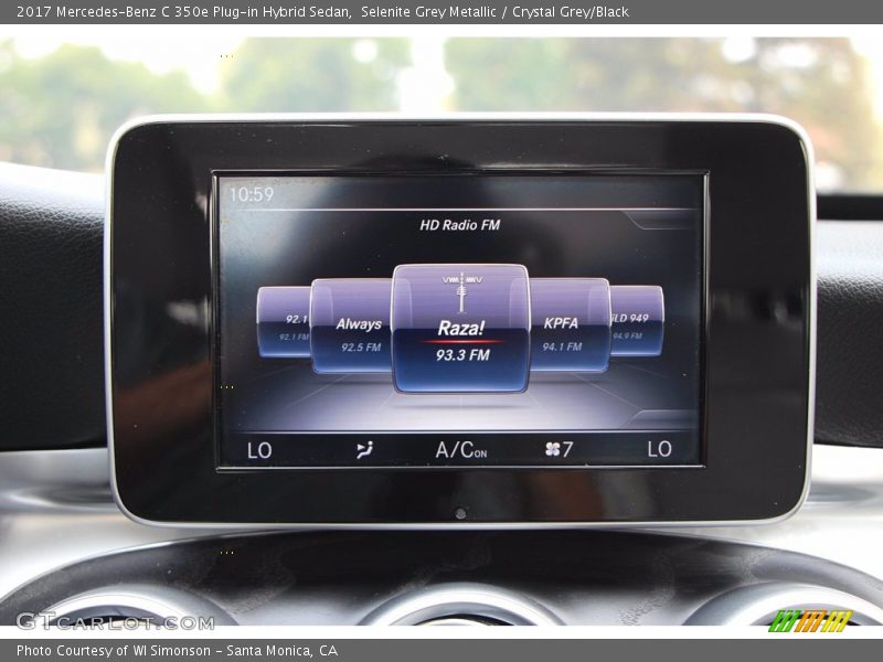 Selenite Grey Metallic / Crystal Grey/Black 2017 Mercedes-Benz C 350e Plug-in Hybrid Sedan