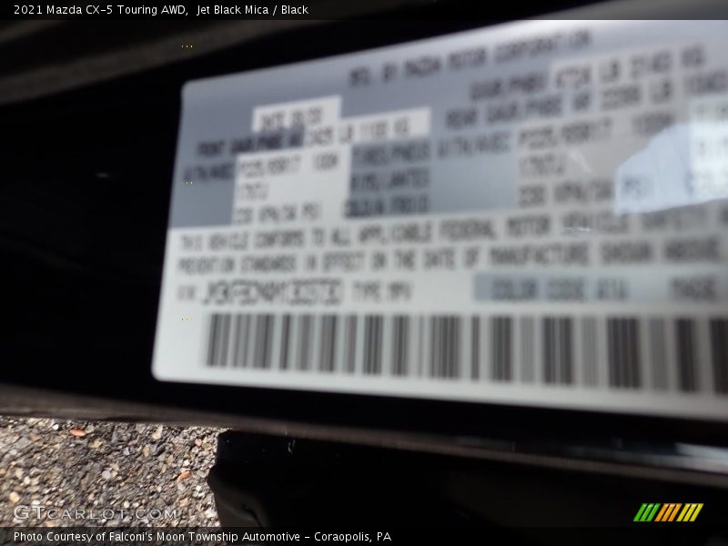 Jet Black Mica / Black 2021 Mazda CX-5 Touring AWD