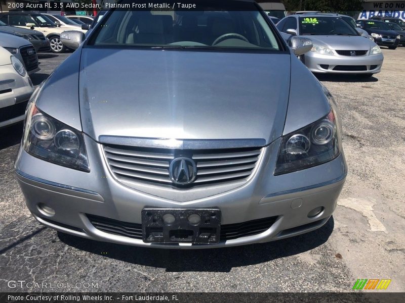 Platinum Frost Metallic / Taupe 2008 Acura RL 3.5 AWD Sedan
