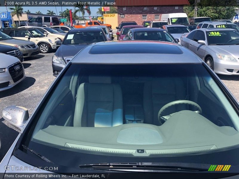Platinum Frost Metallic / Taupe 2008 Acura RL 3.5 AWD Sedan