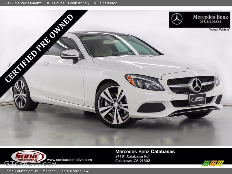 Polar White / Silk Beige/Black 2017 Mercedes-Benz C 300 Coupe