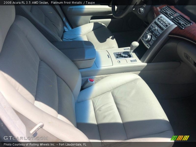 Platinum Frost Metallic / Taupe 2008 Acura RL 3.5 AWD Sedan