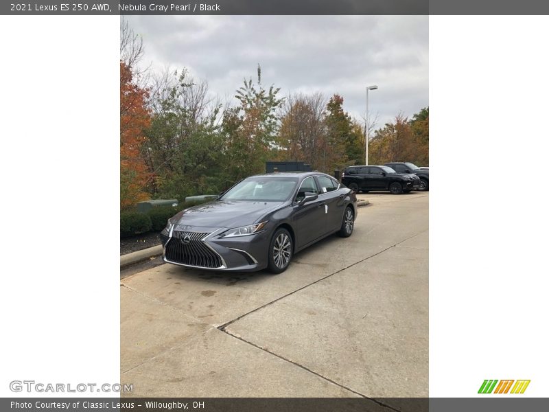Nebula Gray Pearl / Black 2021 Lexus ES 250 AWD
